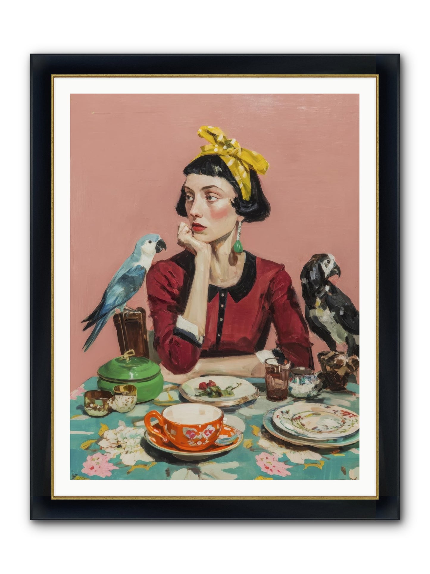 The Naturalist's Evening Ritual Framed Print - Wide Black w/Gold 36x48
