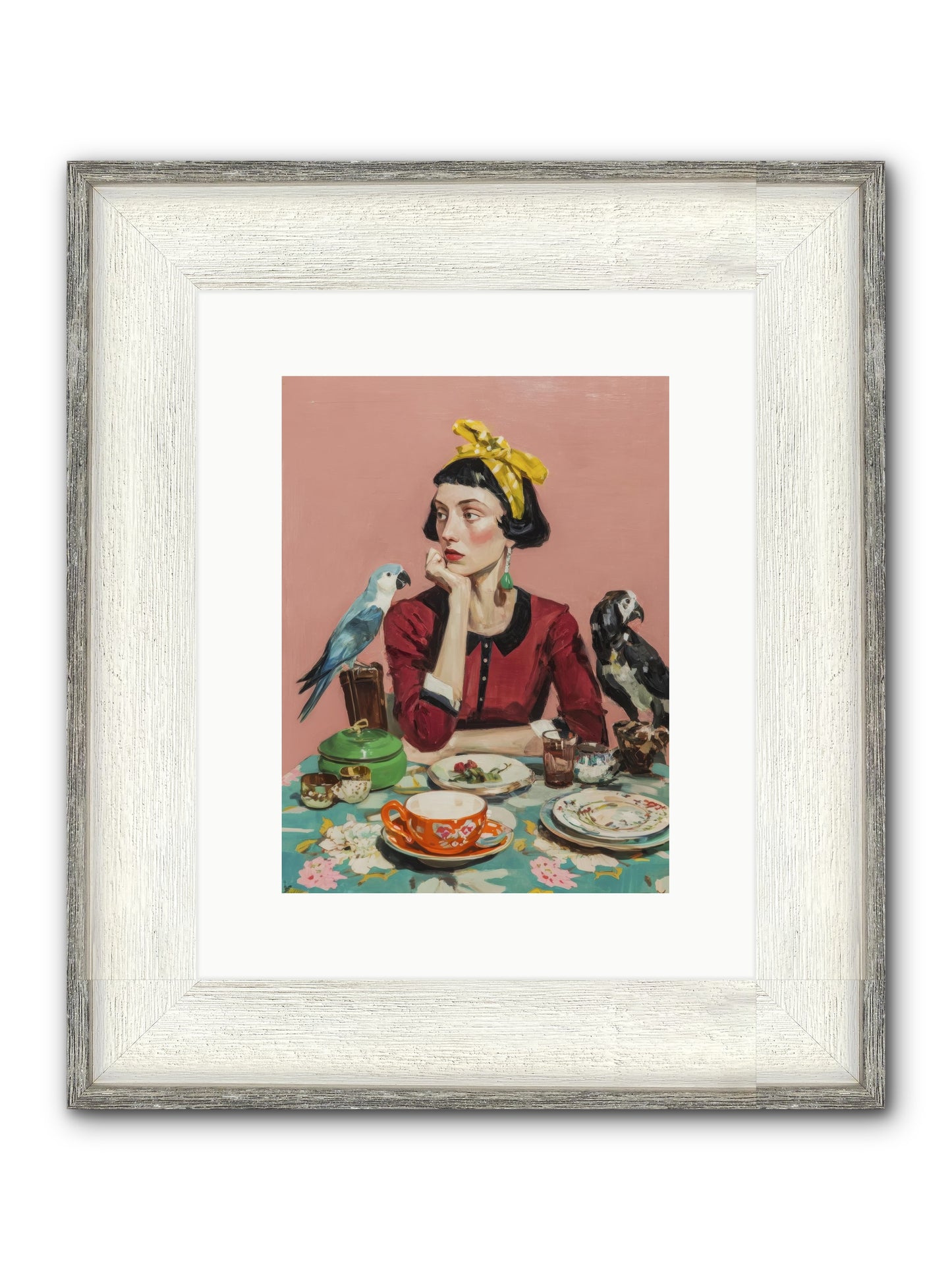 The Naturalist's Evening Ritual Framed Print - Driftwood White 9x12