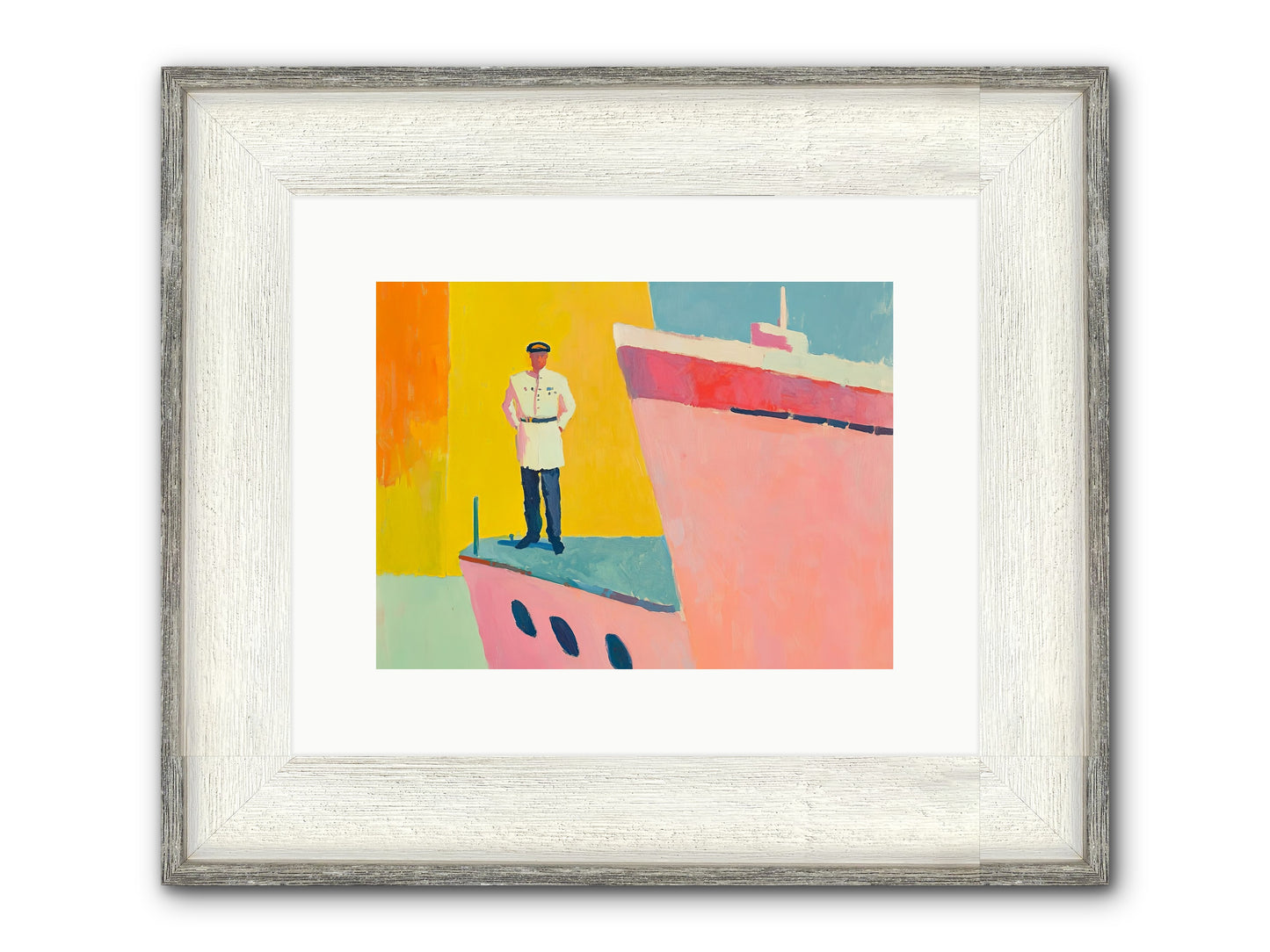 The Navigator Framed Print - Driftwood White 12x9