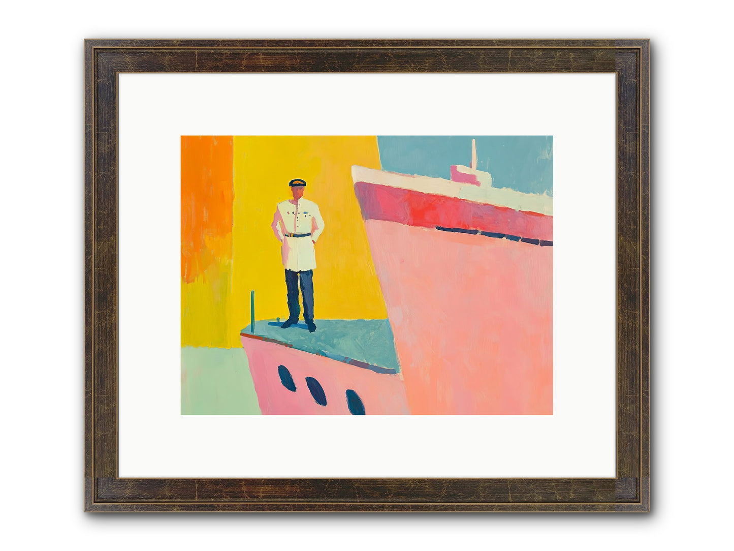The Navigator Framed Print - Slimwoods Black/Gold 12x9