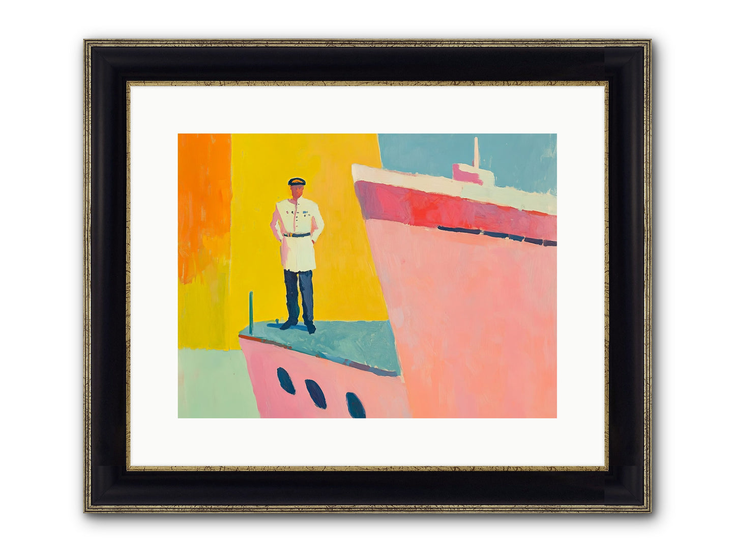 The Navigator Framed Print - Black & Gold 16x12