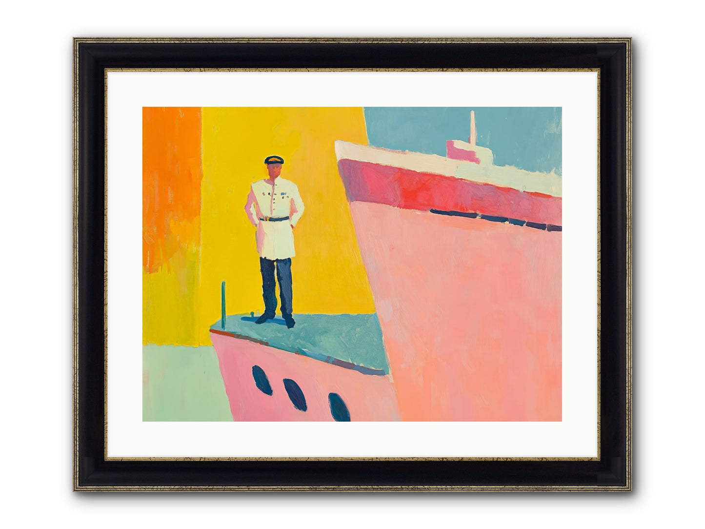 The Navigator Framed Print - Black & Gold 24x18