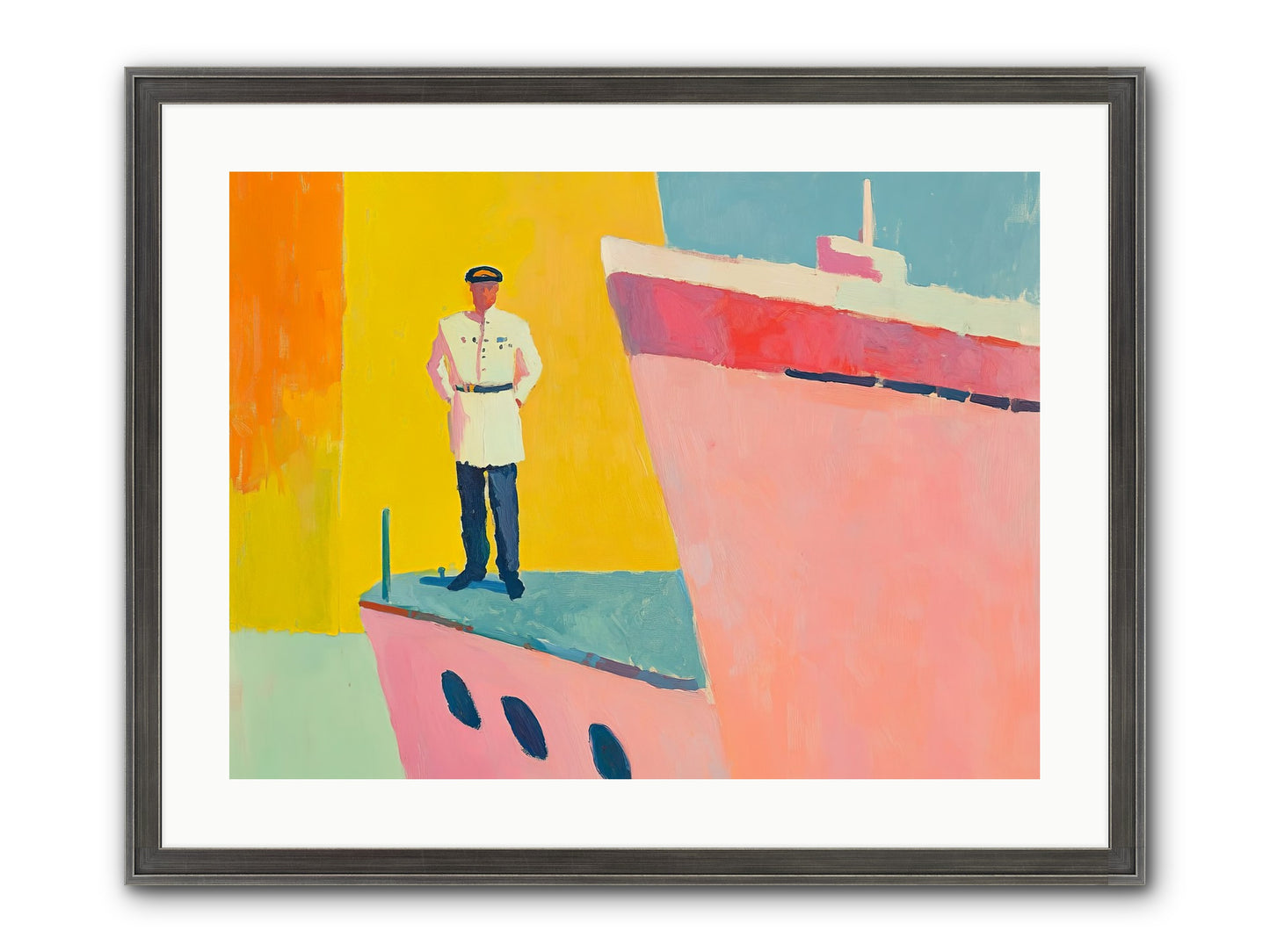 The Navigator Framed Print - Slimwoods Black/Silver 24x18