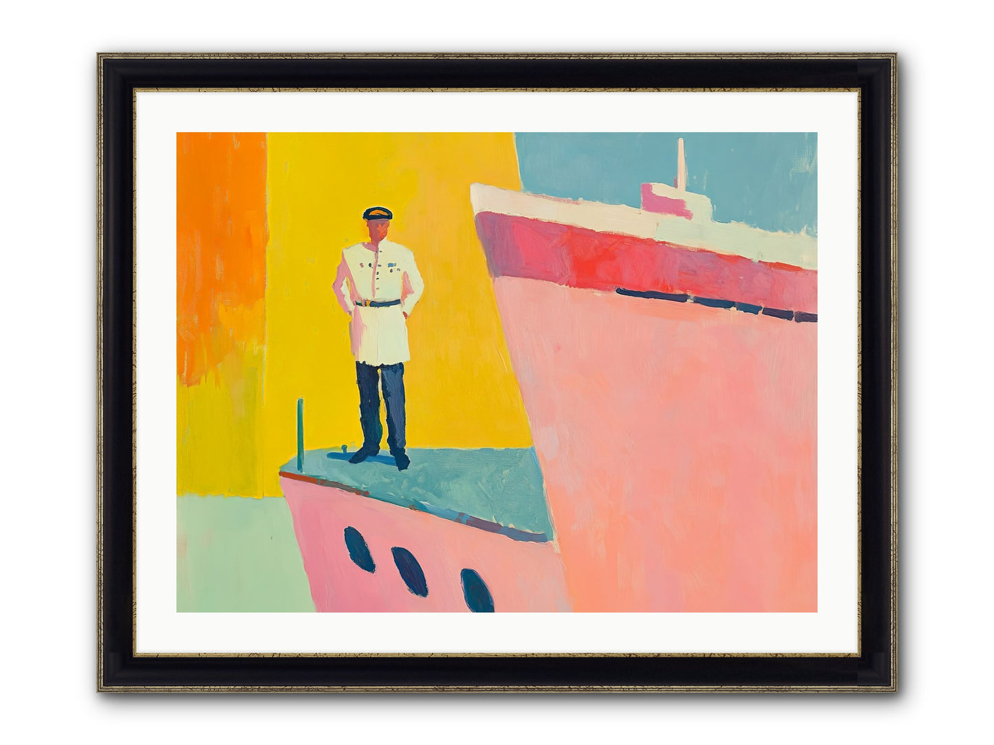 The Navigator Framed Print - Black & Gold 32x24