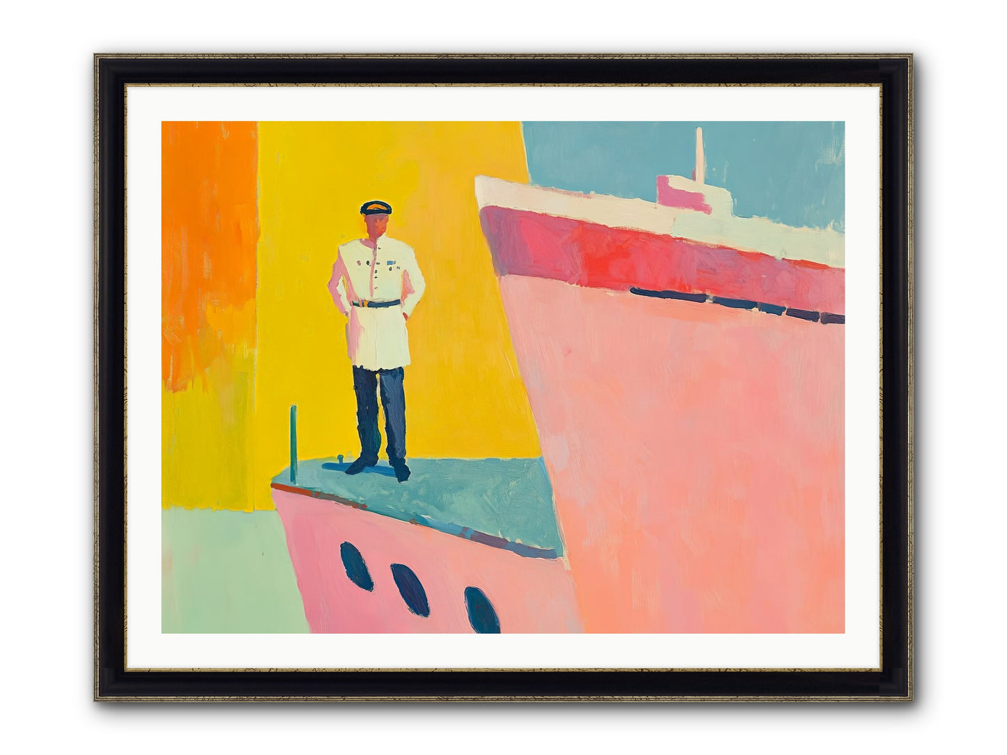 The Navigator Framed Print - Black & Gold 40x30