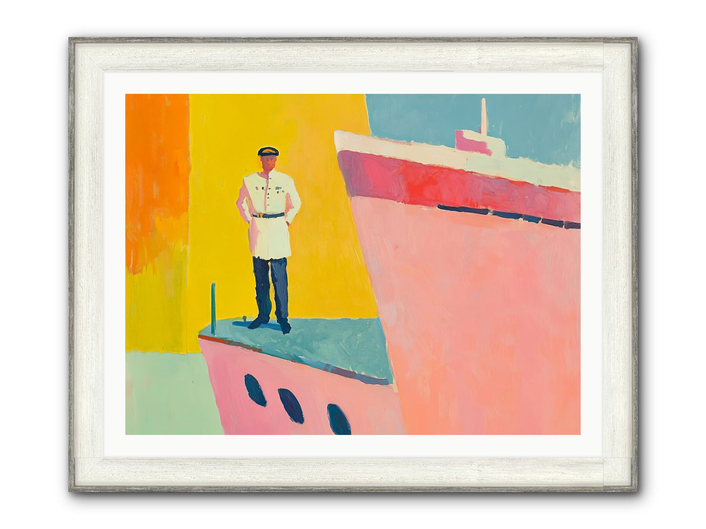 The Navigator Framed Print - Driftwood White 40x30