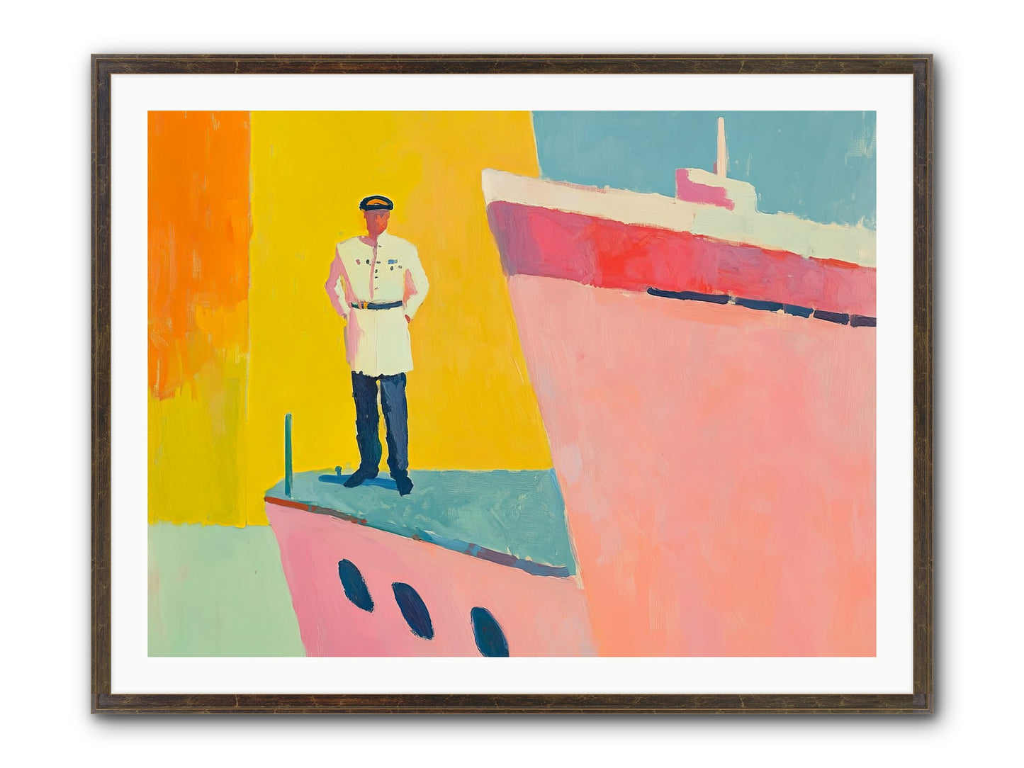 The Navigator Framed Print - Slimwoods Black/Gold 40x30