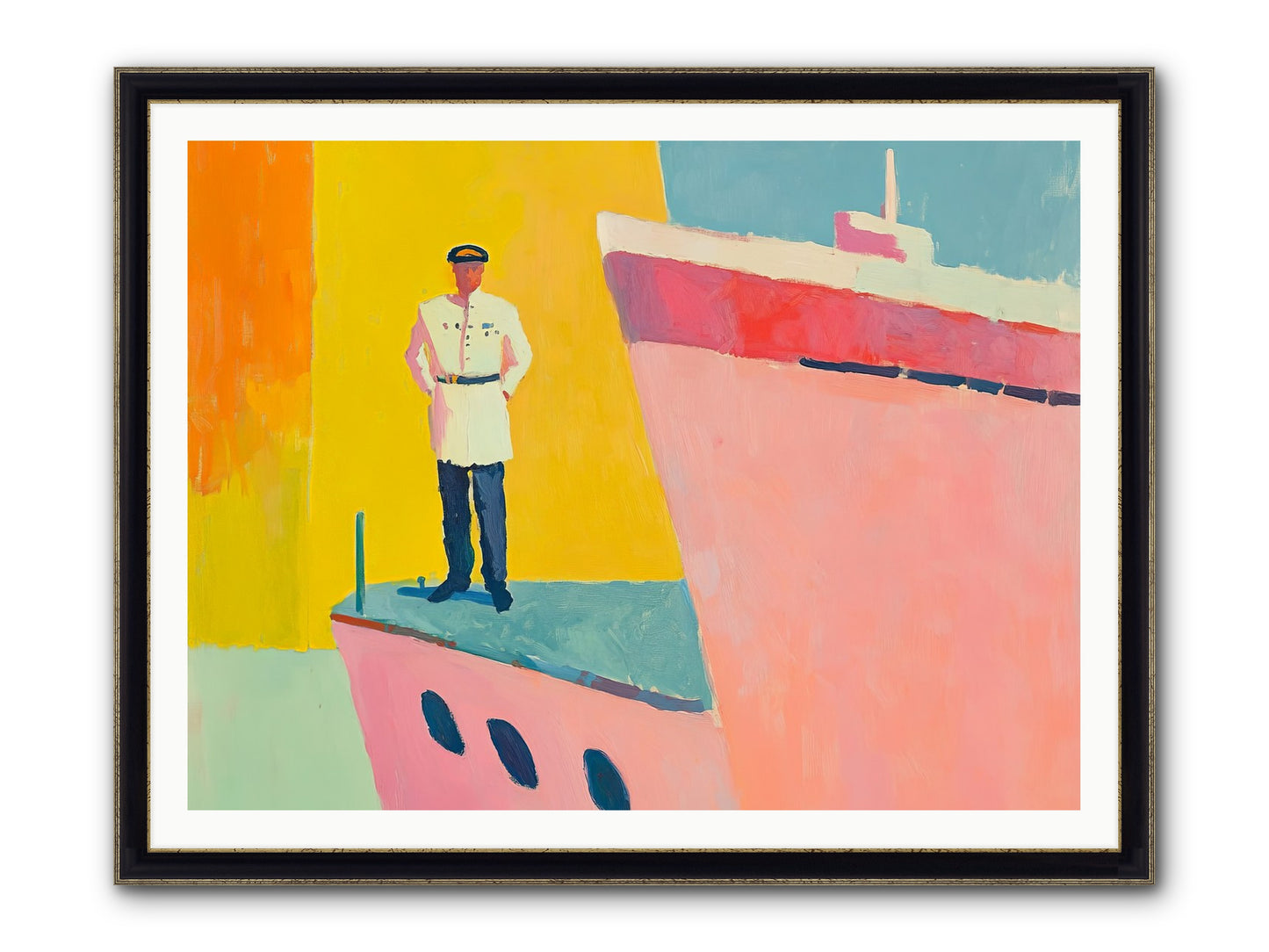 The Navigator Framed Print - Black & Gold 48x36