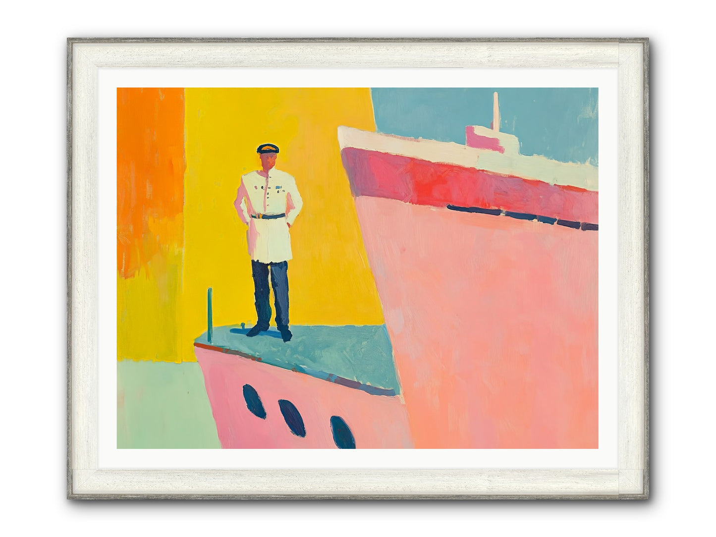 The Navigator Framed Print - Driftwood White 48x36
