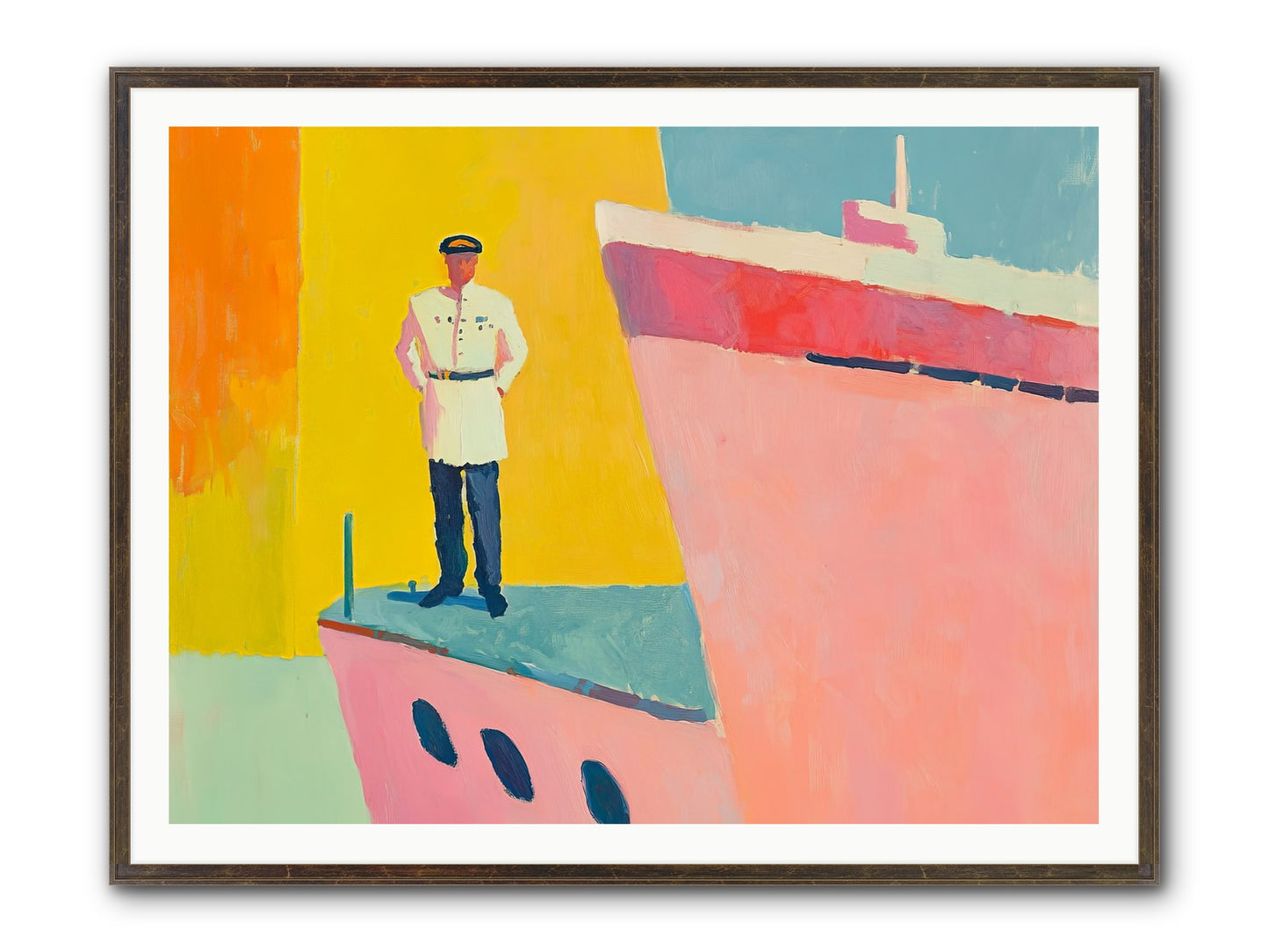 The Navigator Framed Print - Slimwoods Black/Gold 48x36