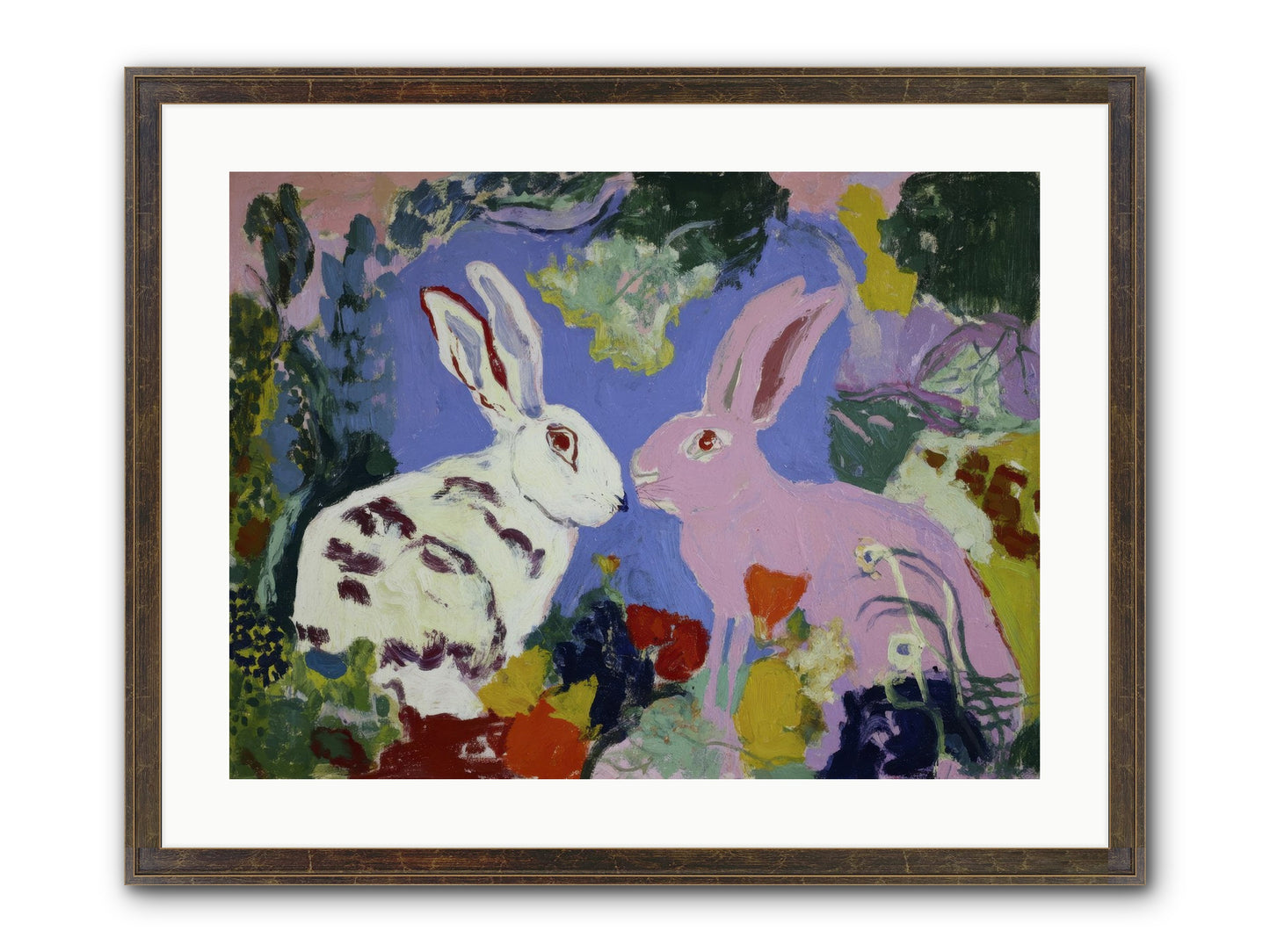 The Negotiation Of Spring Framed Print - Slimwoods Black/Gold 24x18