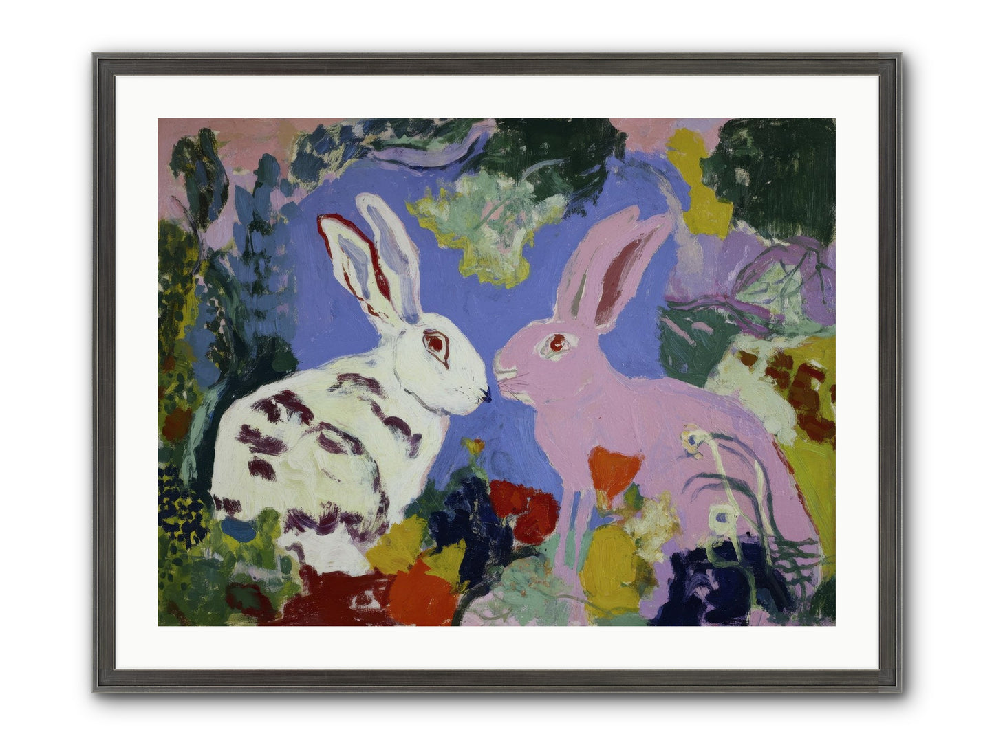 The Negotiation Of Spring Framed Print - Slimwoods Black/Silver 32x24
