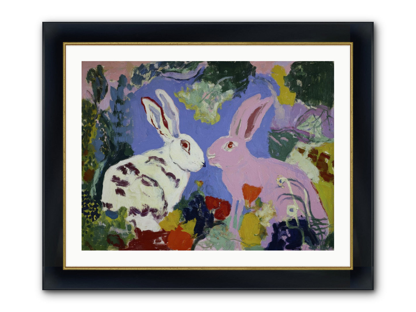 The Negotiation Of Spring Framed Print - Wide Black w/Gold 32x24