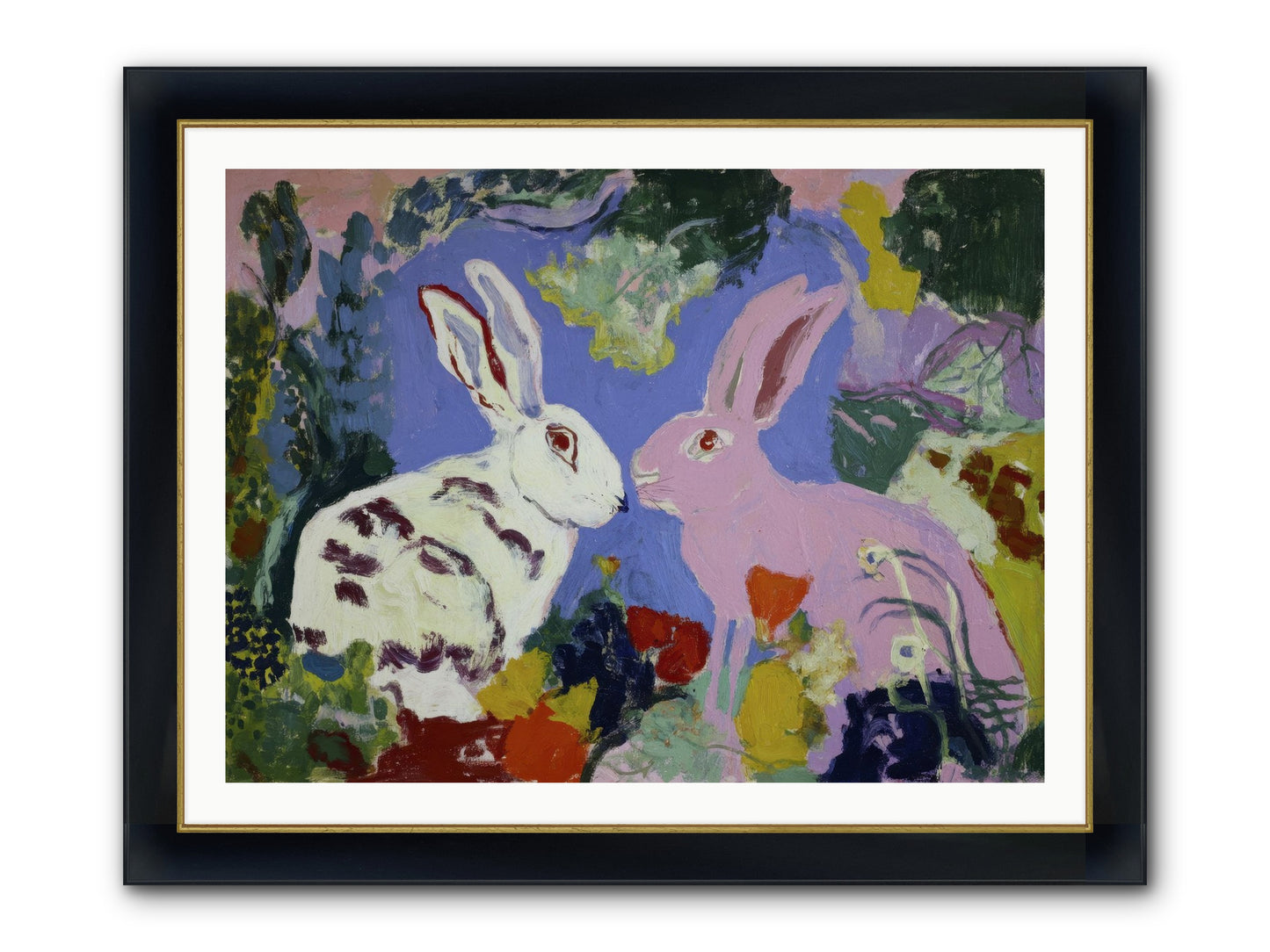 The Negotiation Of Spring Framed Print - Wide Black w/Gold 40x30