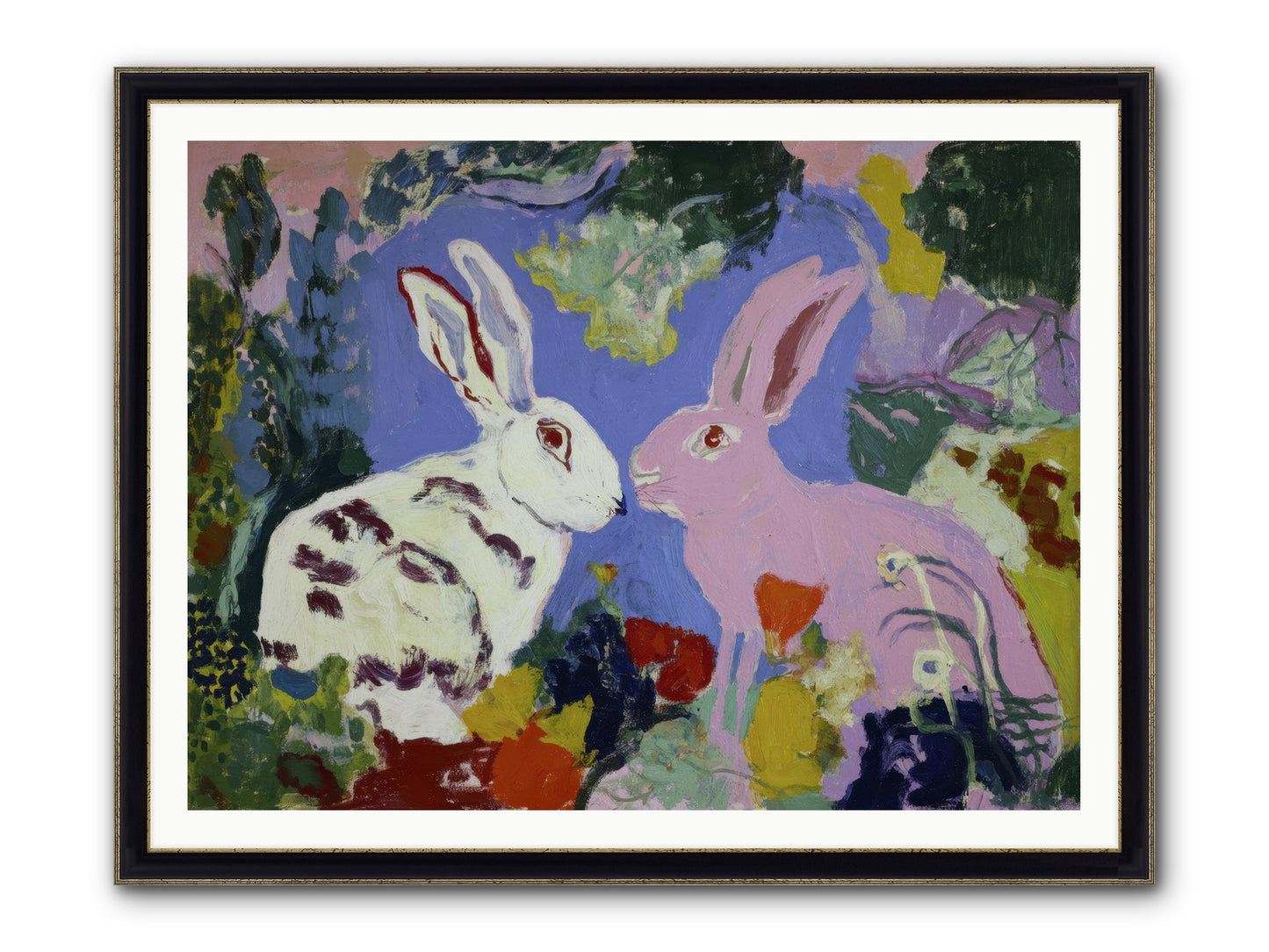 The Negotiation Of Spring Framed Print - Black & Gold 48x36