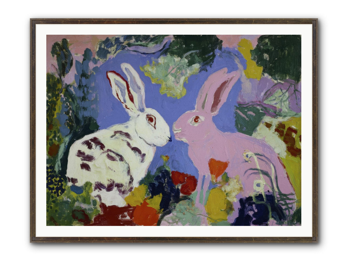The Negotiation Of Spring Framed Print - Slimwoods Black/Gold 48x36