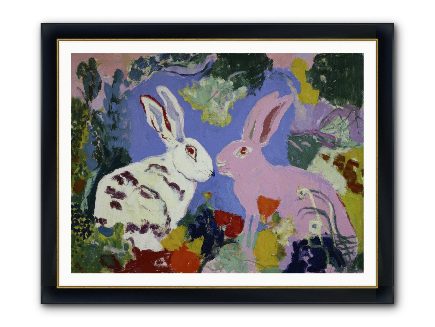 The Negotiation Of Spring Framed Print - Wide Black w/Gold 48x36