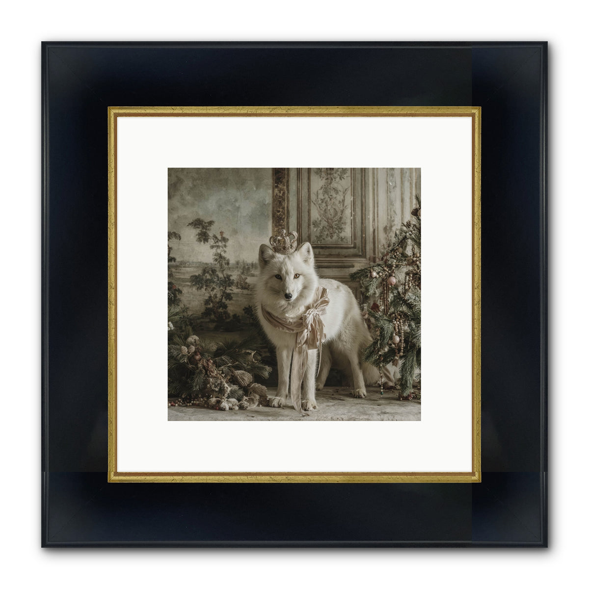 The Night Everything Shimmers Framed Print - Wide Black w/Gold 10x10