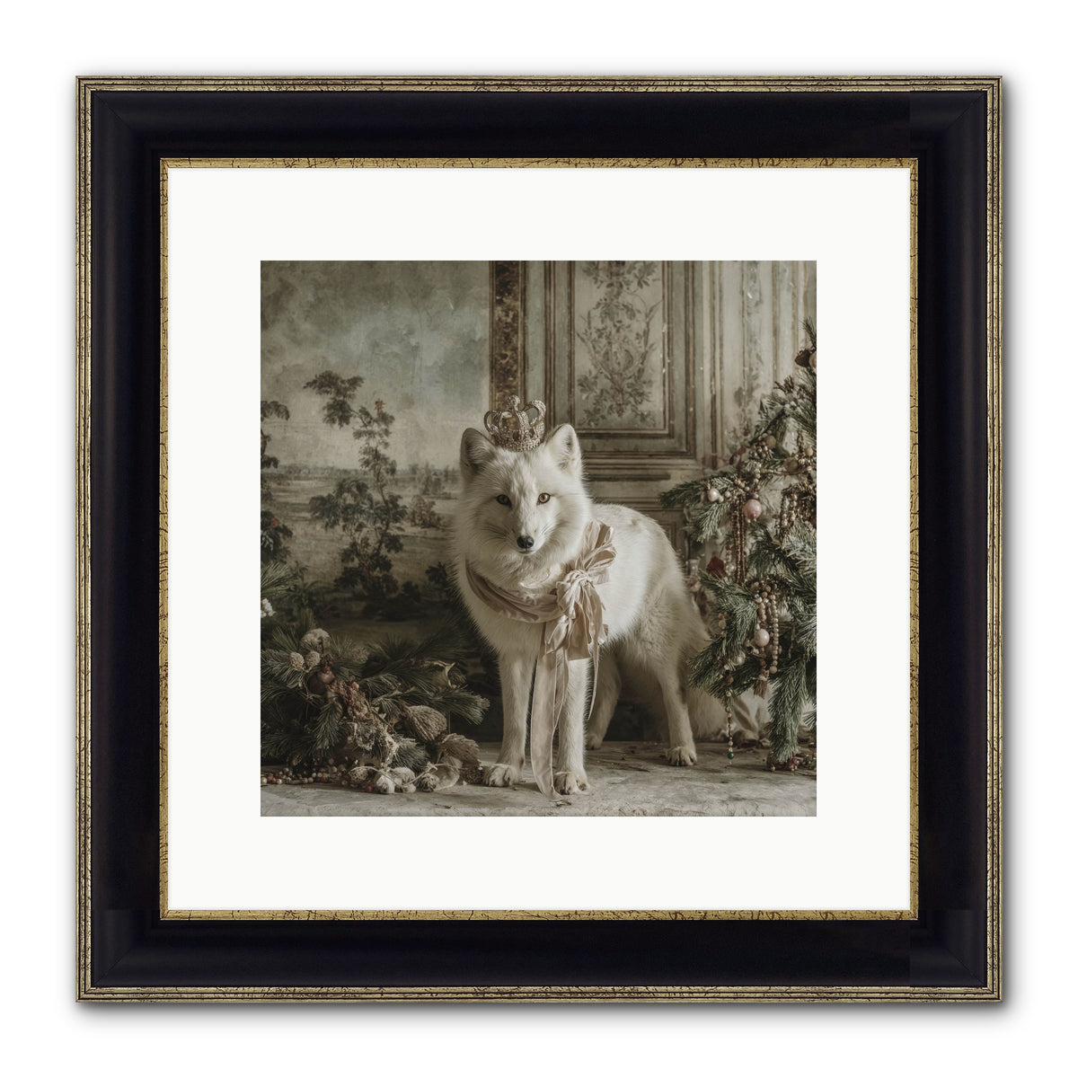 The Night Everything Shimmers Framed Print - Black & Gold 12x12