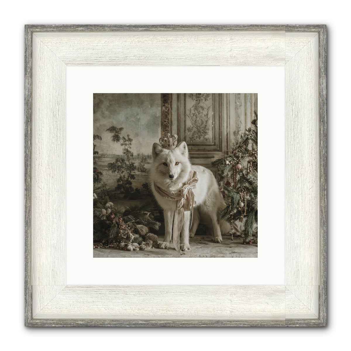 The Night Everything Shimmers Framed Print - Driftwood White 12x12