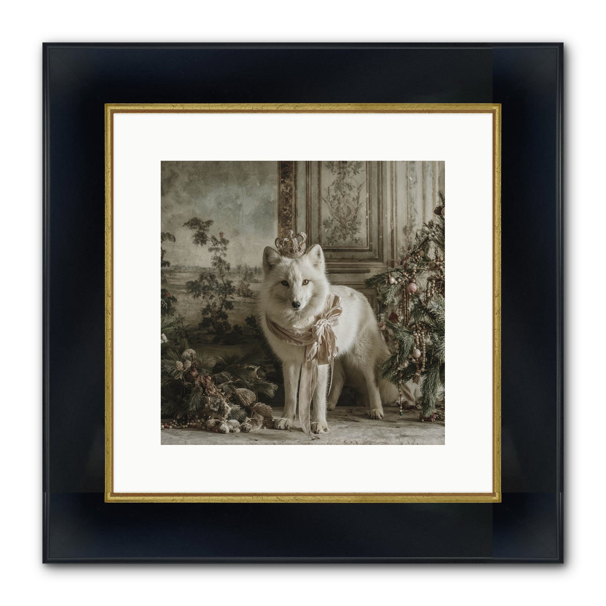 The Night Everything Shimmers Framed Print - Wide Black w/Gold 12x12