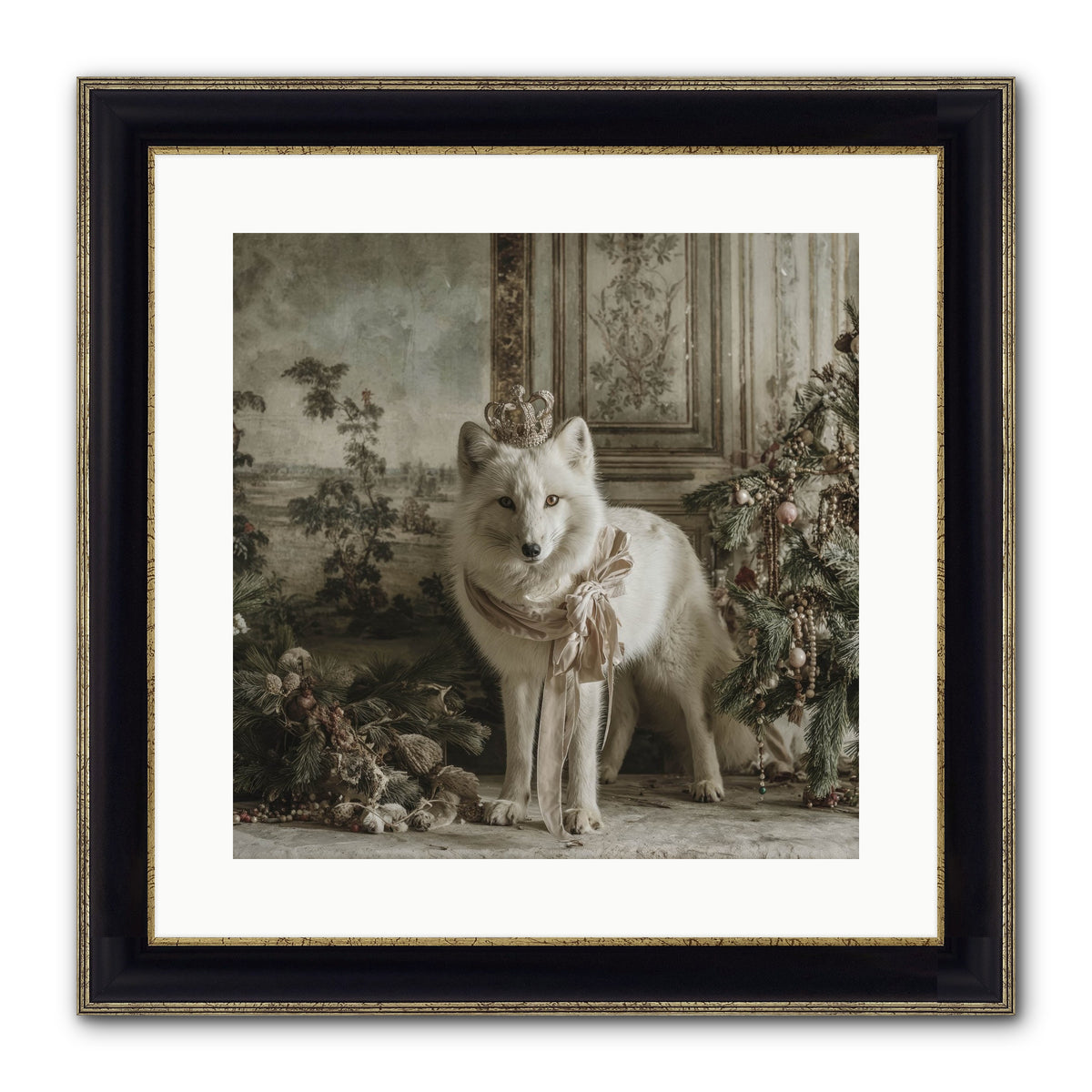 The Night Everything Shimmers Framed Print - Black & Gold 16x16