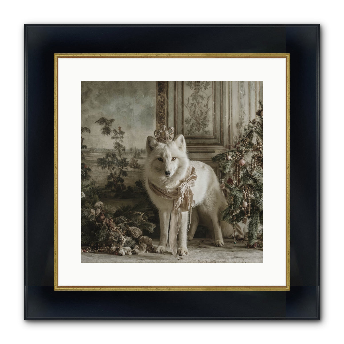 The Night Everything Shimmers Framed Print - Wide Black w/Gold 16x16