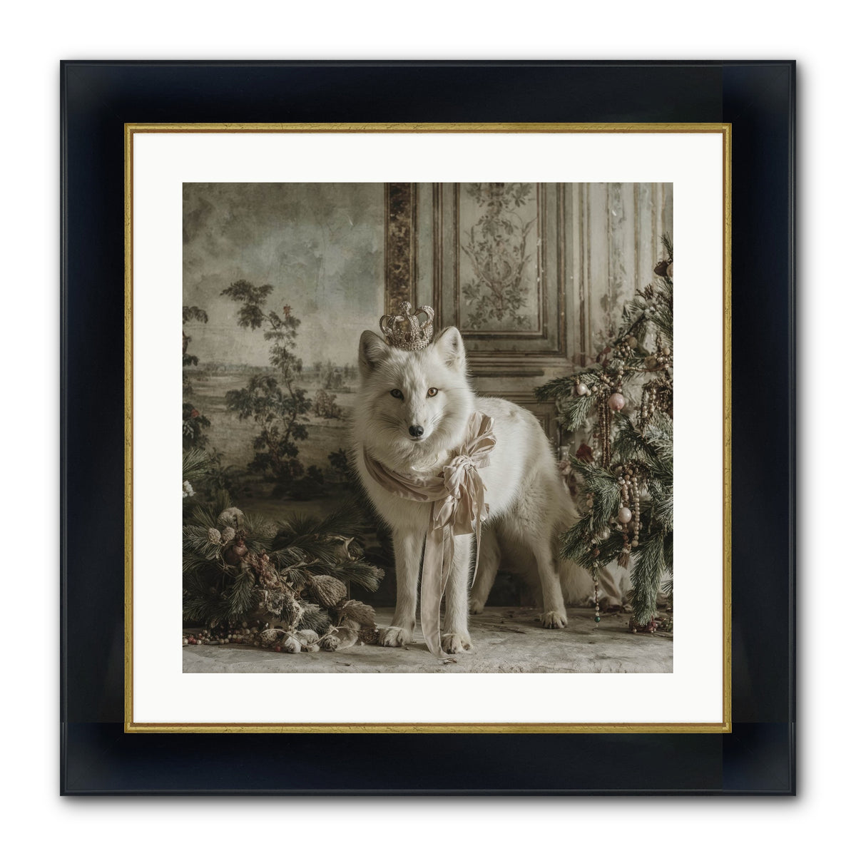 The Night Everything Shimmers Framed Print - Wide Black w/Gold 20x20