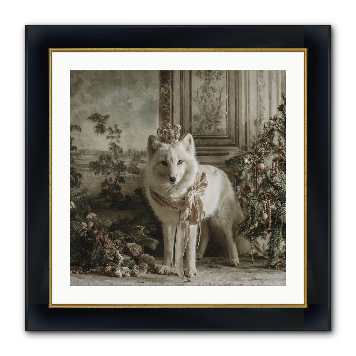 The Night Everything Shimmers Framed Print - Wide Black w/Gold 24x24