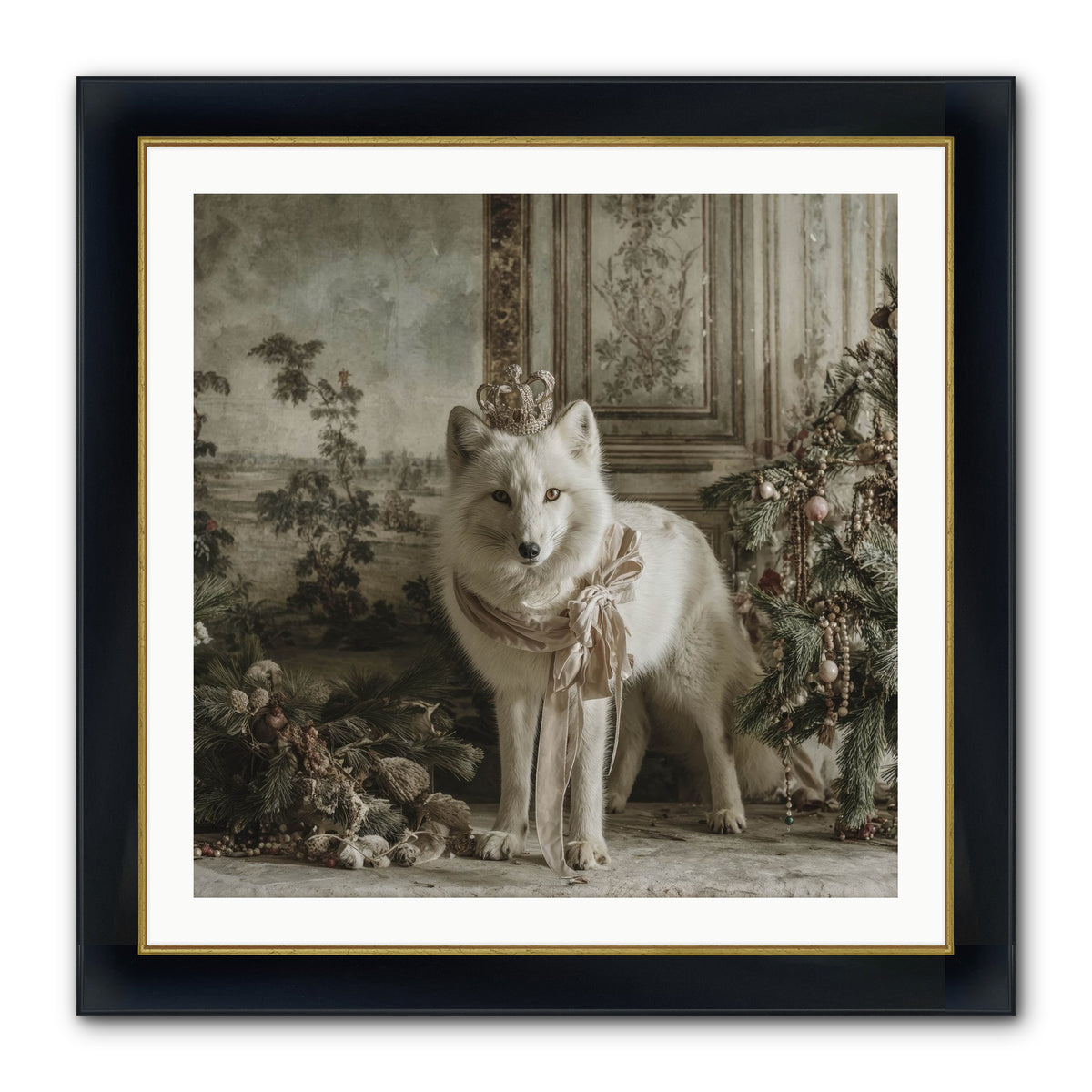 The Night Everything Shimmers Framed Print - Wide Black w/Gold 30x30
