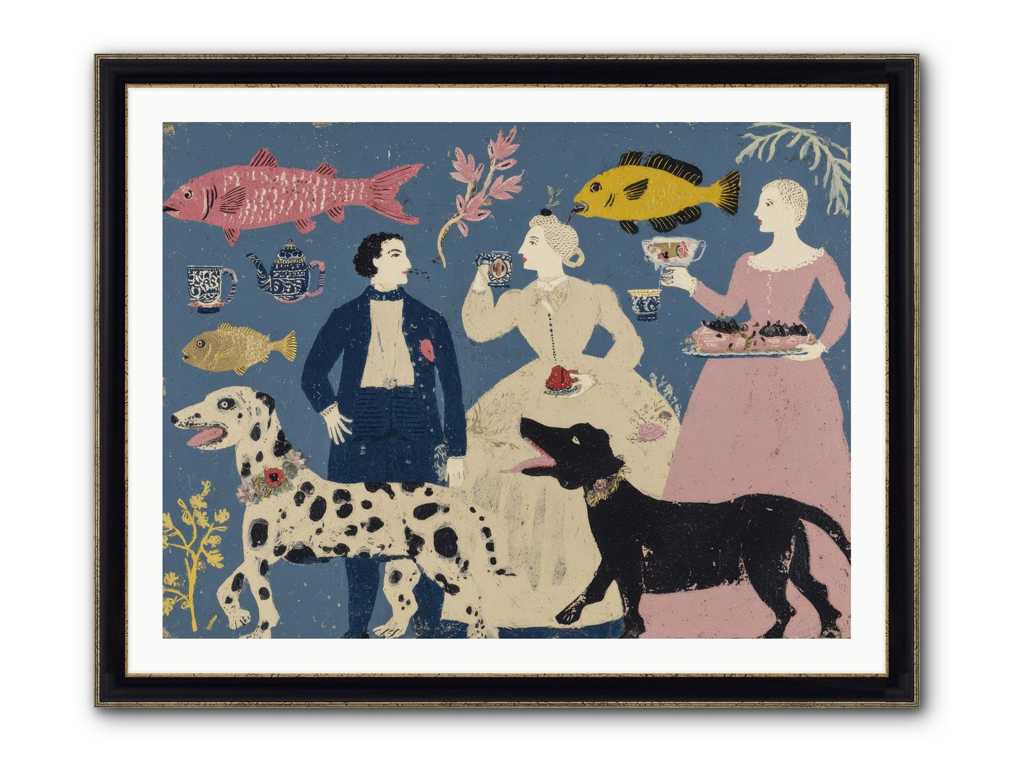 The Night They Did Everything At Once Framed Print - Black & Gold 40x30