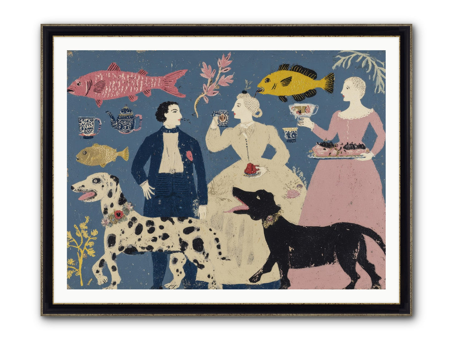 The Night They Did Everything At Once Framed Print - Black & Gold 48x36