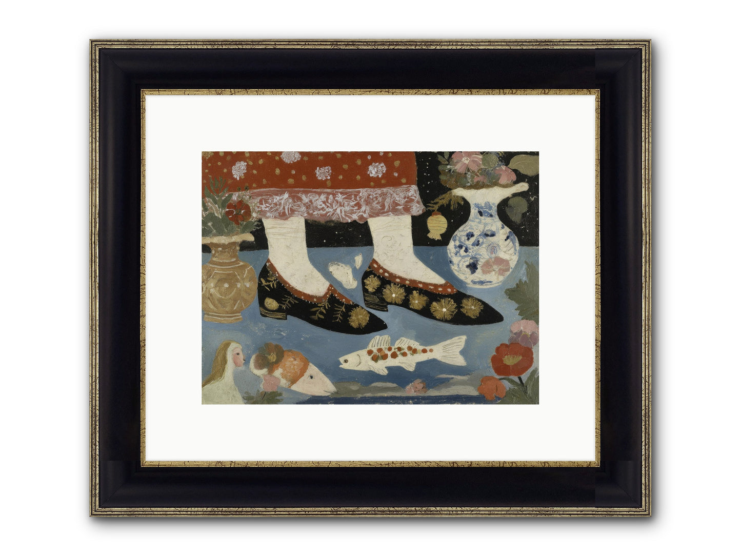 The Night We Sailed To Elsewhere Framed Print - Black & Gold 12x9