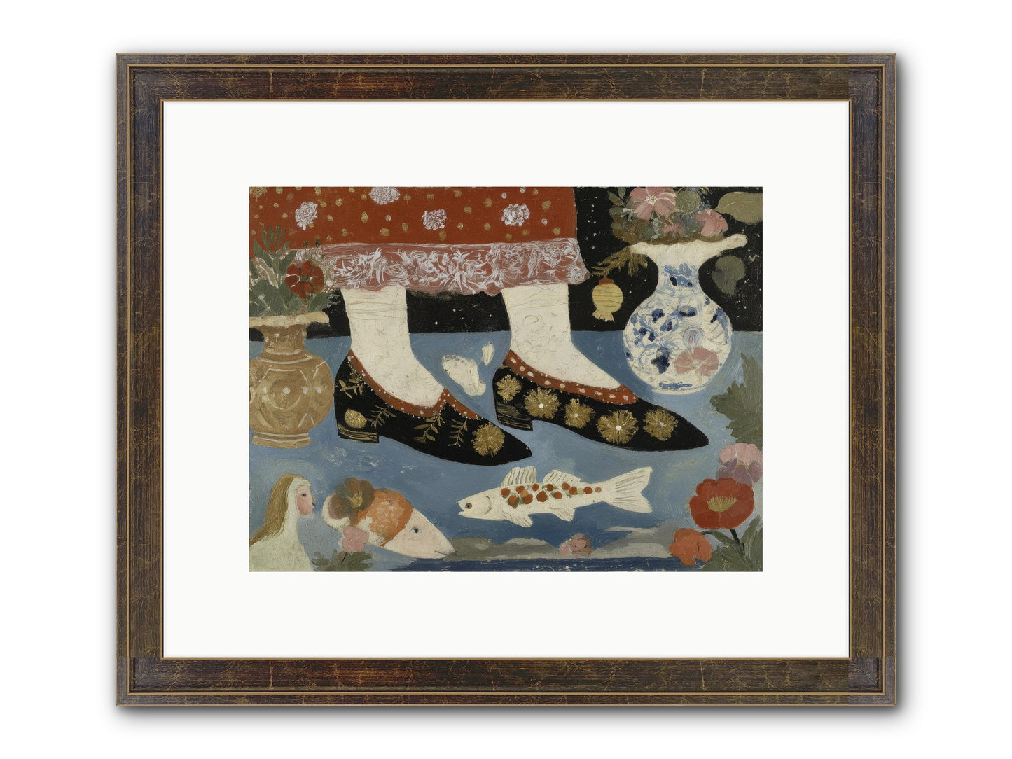 The Night We Sailed To Elsewhere Framed Print - Slimwoods Black/Gold 12x9