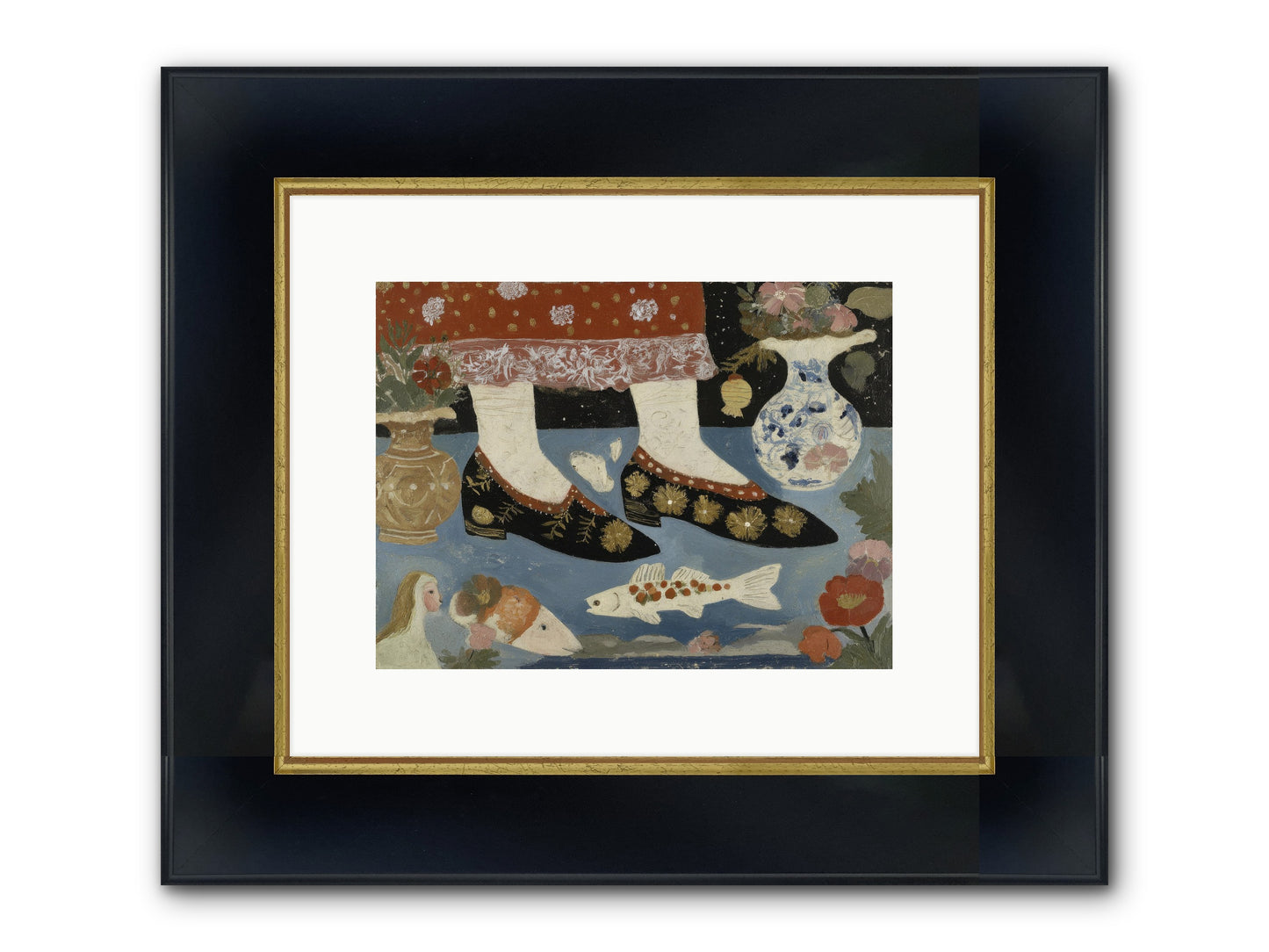 The Night We Sailed To Elsewhere Framed Print - Wide Black w/Gold 12x9