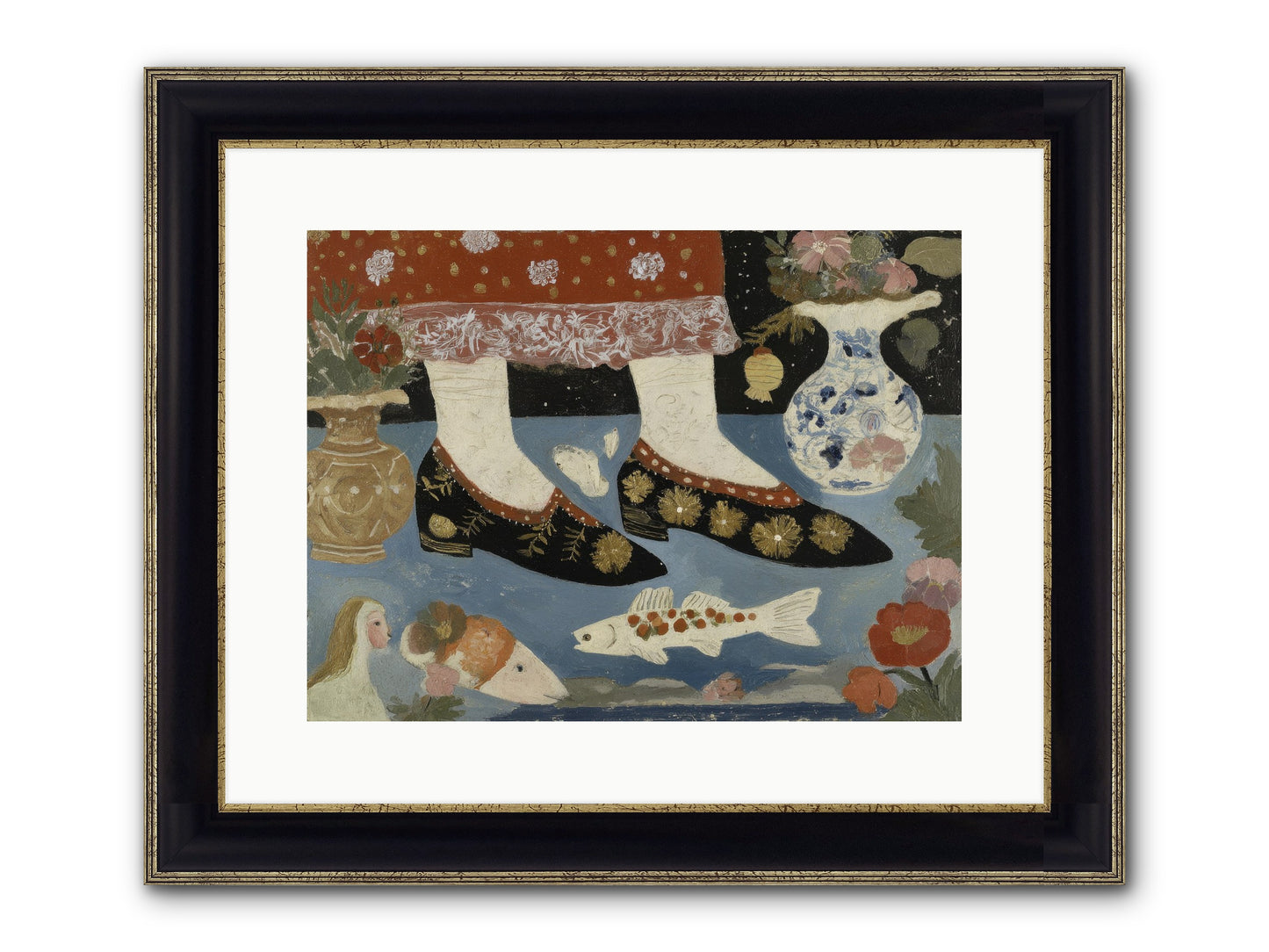The Night We Sailed To Elsewhere Framed Print - Black & Gold 16x12