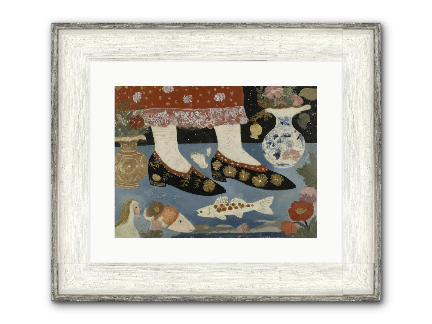 The Night We Sailed To Elsewhere Framed Print - Driftwood White 16x12