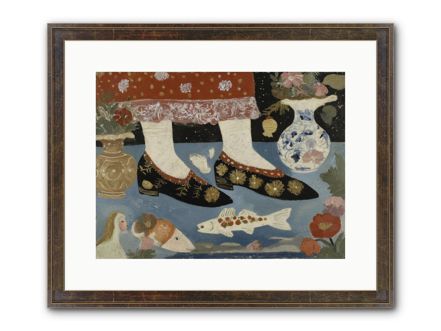 The Night We Sailed To Elsewhere Framed Print - Slimwoods Black/Gold 16x12