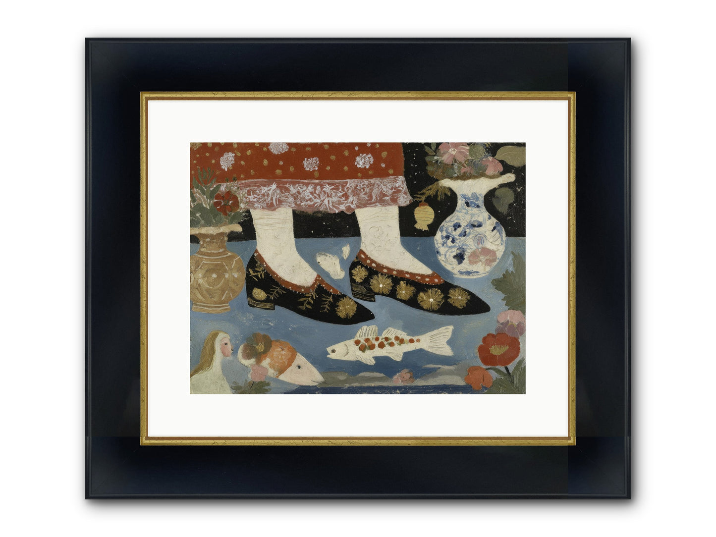 The Night We Sailed To Elsewhere Framed Print - Wide Black w/Gold 16x12