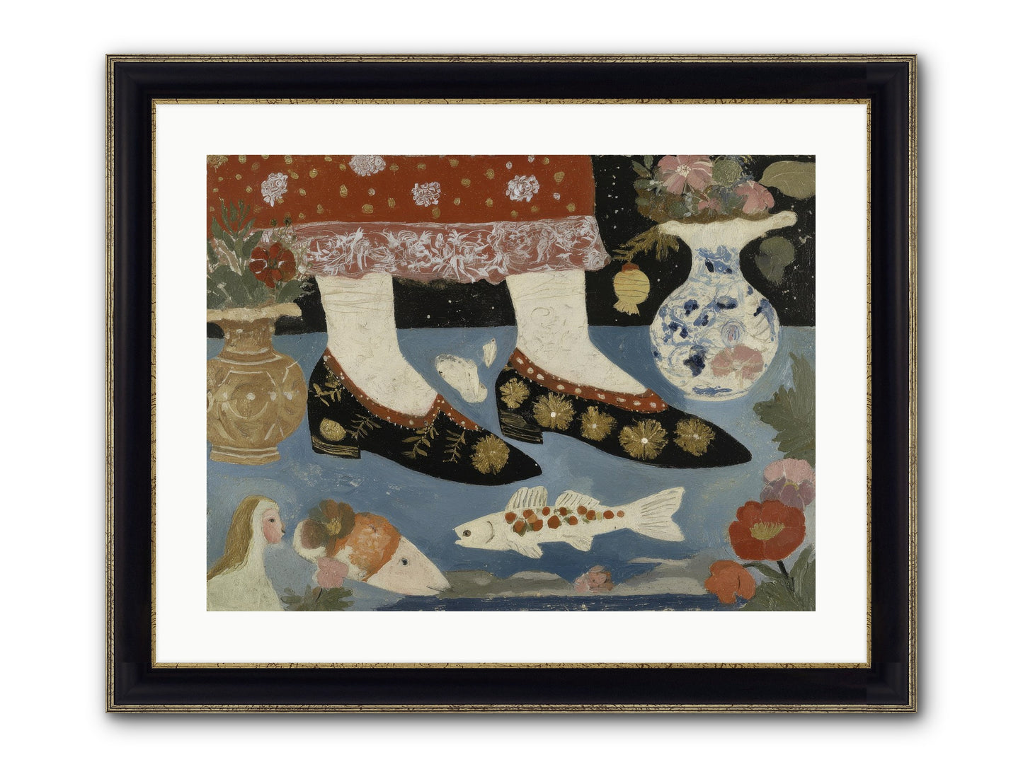 The Night We Sailed To Elsewhere Framed Print - Black & Gold 24x18