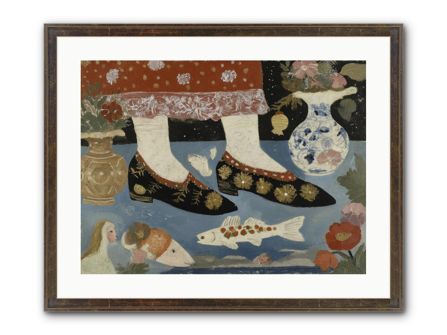 The Night We Sailed To Elsewhere Framed Print - Slimwoods Black/Gold 24x18
