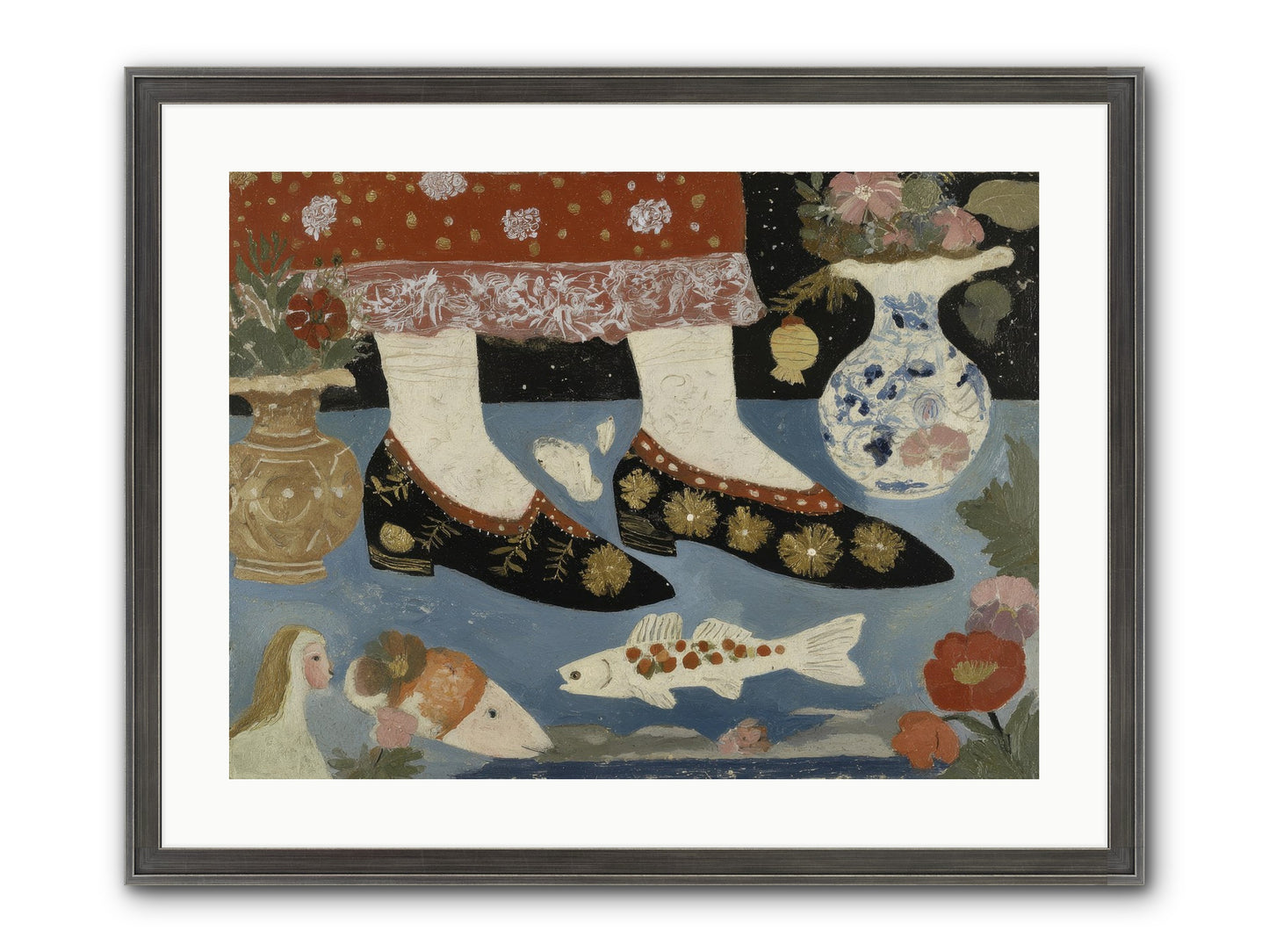 The Night We Sailed To Elsewhere Framed Print - Slimwoods Black/Silver 24x18