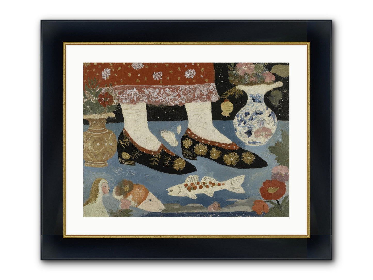 The Night We Sailed To Elsewhere Framed Print - Wide Black w/Gold 24x18
