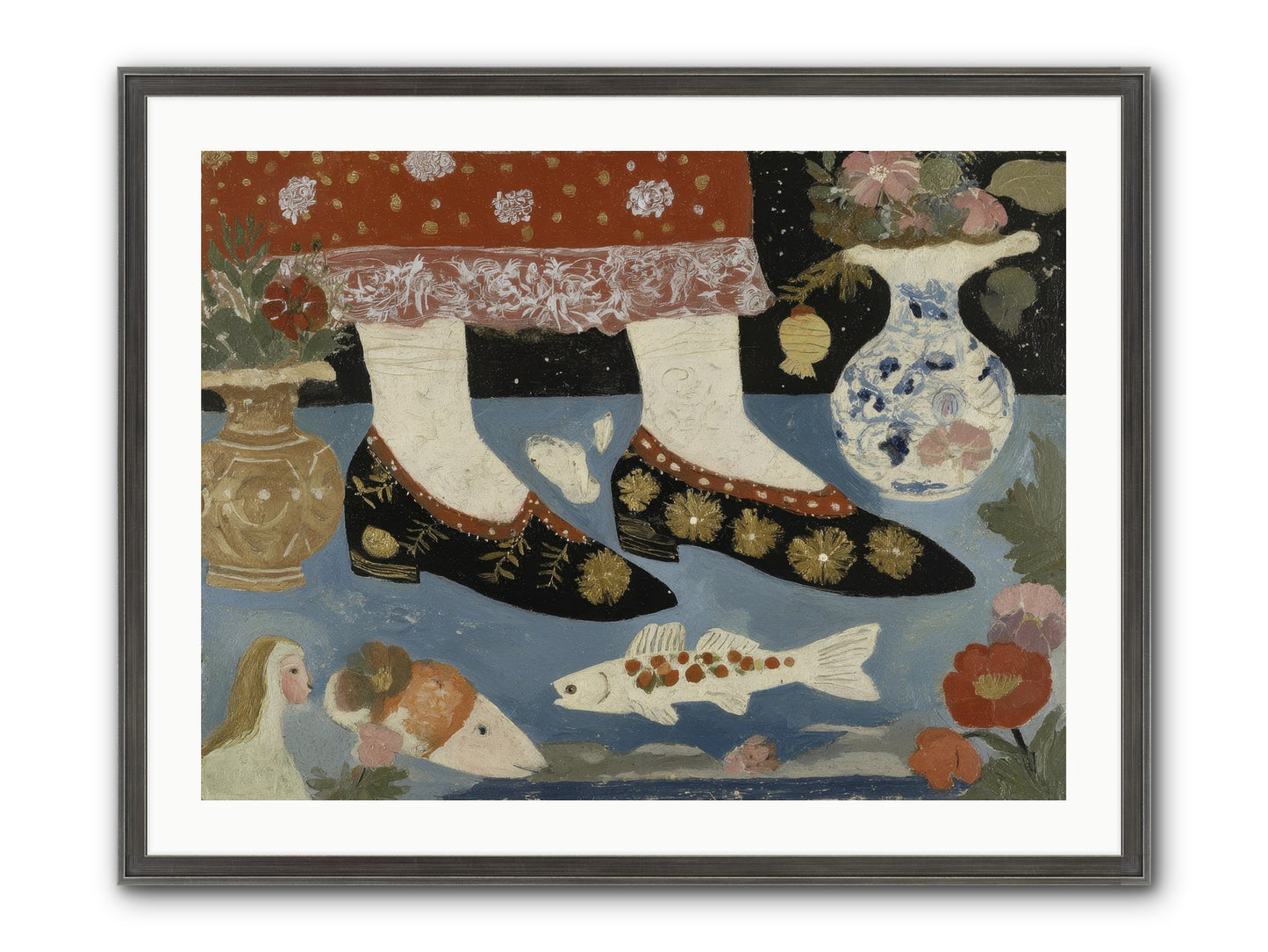 The Night We Sailed To Elsewhere Framed Print - Slimwoods Black/Silver 32x24