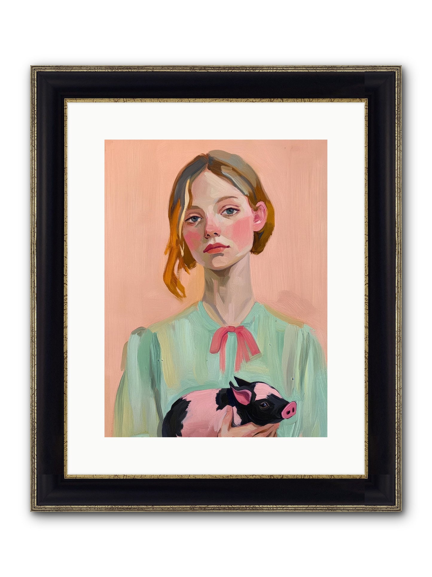The Noble Barnyard Framed Print - Black & Gold 12x16