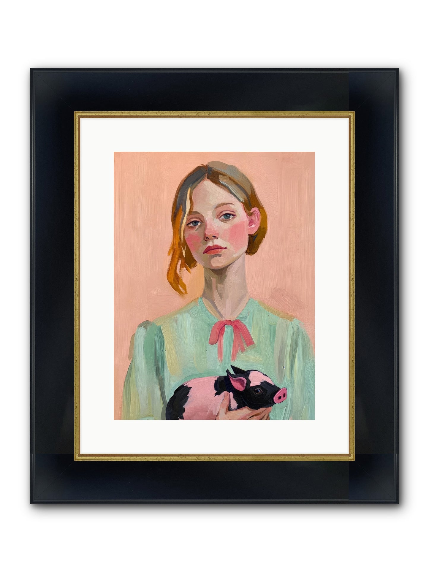The Noble Barnyard Framed Print - Wide Black w/Gold 12x16