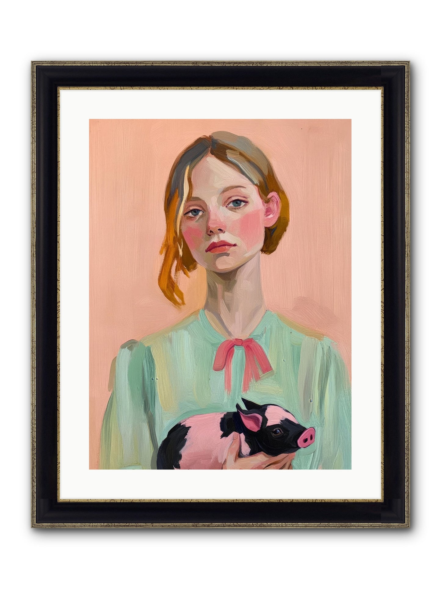 The Noble Barnyard Framed Print - Black & Gold 18x24