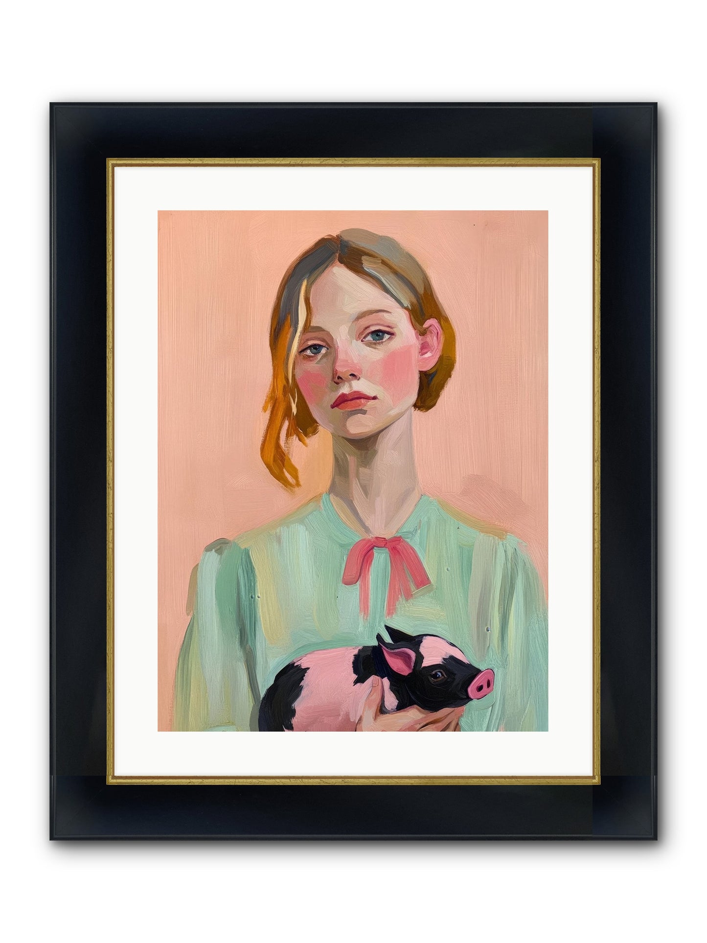 The Noble Barnyard Framed Print - Wide Black w/Gold 18x24