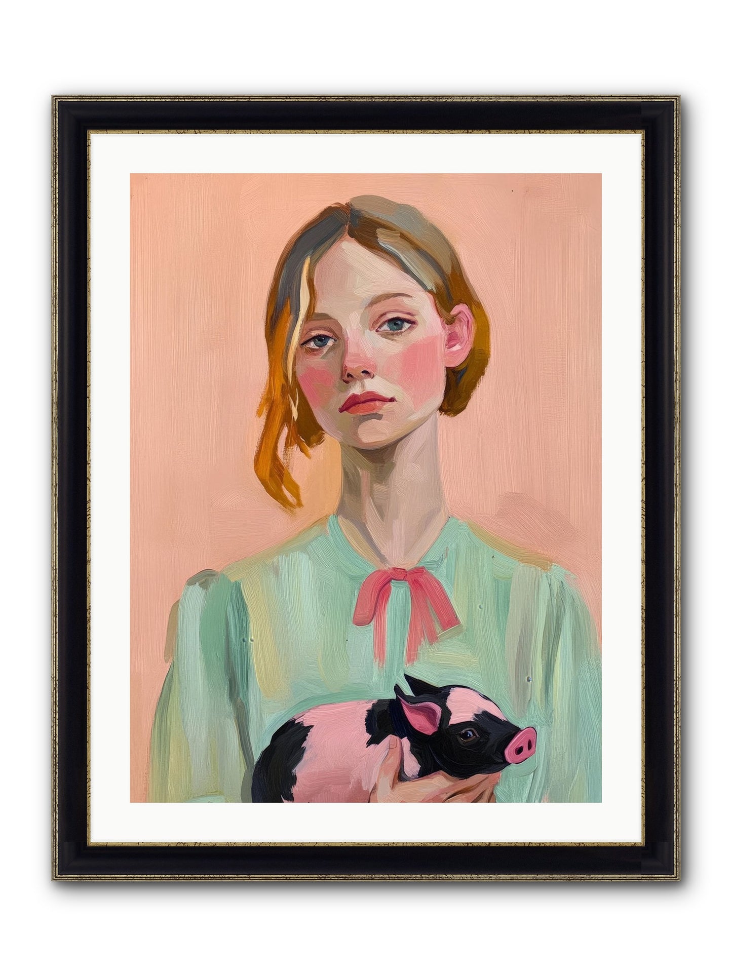 The Noble Barnyard Framed Print - Black & Gold 24x32