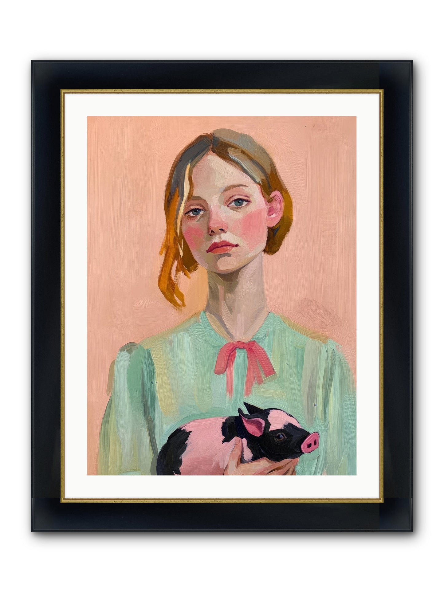 The Noble Barnyard Framed Print - Wide Black w/Gold 24x32